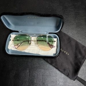 Gucci 56mm Aviator Sunglasses